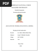 Teorema de Bayes Aplicado A Ingenieria de Minas