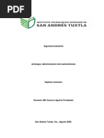 Antologia Administracion Del Mantenimiento