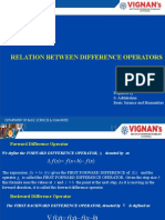 Relation Between Difference Operators