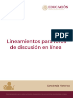 Lineamientos para Foros de Discusión en Línea - v2