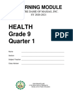 Learning Module: Health Grade 9 Quarter 1