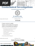 Geotechnical Investigations: Dr. Shamsher Sadiq