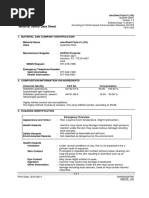 Material Safety Data Sheet