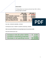 Increase in CM (40 Units X $200) 8,000 $ Increase in Advertising Expenses 10,000 Decrease in Net Operating Income (2,000) $