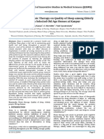 Effectiveness of Music Therapy On Quality of Sleep Among Elderly People in Selected Old Age Homes at Kanpur