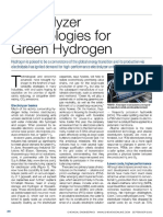 Electrolyzer Technologies For Green Hydrogen