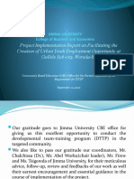 Project Implementation Report On Facilitating The Creation of Urban Youth Employment Opportunity at Gullele Sub-City, Woreda-01