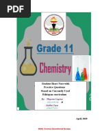 Chemistry G-11, Short Noteswith Practice Quetions 2012