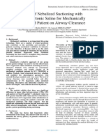 Effect of Nebulized Suctioning With 3% Hypertonic Saline For Mechanically Ventilated Patient On Airway Clearance