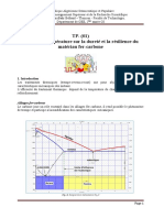 TP N01 Effet de La Température Sur La Dureté Et La Résilience Du Matériau Fer-Carbone