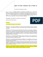 Reglamento Del Registro de Peritos Valuadores para Sinaloa