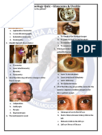 Ophtha Quiz - Glaucoma & Uveitis