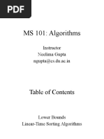 MS 101: Algorithms: Instructor Neelima Gupta Ngupta@cs - Du.ac - in