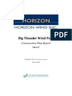 Big Thunder Wind Park: Construction Plan Report