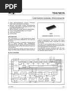 TDA7461N: Car Radio Signal Processor