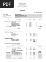 Office of The Building Official: I. Cost of Construction: Filing Fee (Non-Refundable)