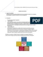 Control de Lectura 1 1. Logro de La Actividad:: Gestión de La Cadena de Valor 100000U13E Carreras para Gente Que Trabaja