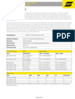 OK Flux 10.71L: Classifications: Diffusible Hydrogen: Slag Type: Alloy Transfer: Basicity Index: Grain Size (Met)