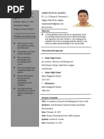 Alzona Resume - Used in Work Immersion