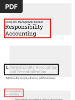 Responsibility Accounting: Acctg 205: Management Science