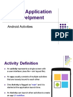 Mobile Application Develpment: Android Activities