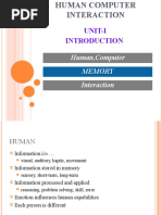 Unit-I: Memory Interaction Human, Computer