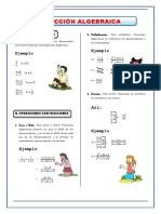 Operaciones Con Fracciones Algebraicas para Tercero Básico