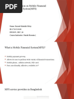 Presentation On Mobile Financial System (MFS)