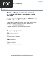 Medicine and Surgery Residents' Perspectives On The Impact of COVID-19 On Graduate Medical Education