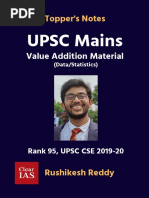 Topper Rushikesh Reddy Upsc Mains Value Addition Material Data Statistics Clearias PDF