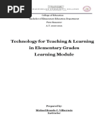 Technology For Teaching & Learning in Elementary Grades Learning Module