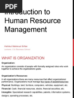 Introduction To Human Resource Management: Ashikul Mahmud Erfan