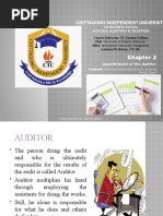 Chittagong Independent University: Acn 304: Auditing & Taxation