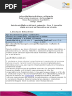 Guía de Actividades y Rúbrica de Evaluación - Unidad 1 - Paso 2 - Narración Digital Acerca de Las Matemáticas para La Vida PDF