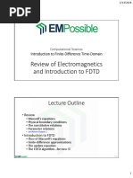 Review of Electromagnetics and Introduction To FDTD: Lecture Outline