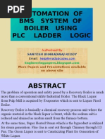 Automation of BMS System of Boiler Using PLC Ladder Logic