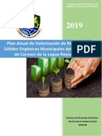 Plan Anual de Valorizacion de RR - SS Organicos 2019 2