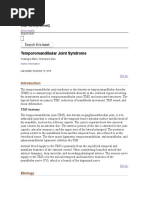 Temporomandibular Joint Syndrome: Statpearls (Internet)