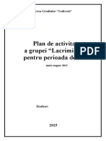 Planul de Activitate Vara