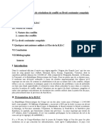 Quelques Mécanismes de Résolution de Conflit en Droit Coutumier Congolais 2005