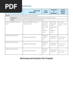 Monitoring and Evaluation Plan Template: Activity 1