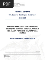 Informe TÉCNICO DE RAYOS X IMAGENOLOGÍA