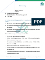 Power of The Companies To Borrow - Exemptions and Exclusion - Lenders' Responsibilities - Effect of Doctrine of Indoor Management" - Case Laws