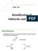 Experiment 10: Identification of Aldehydes and Ketones