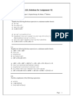 ECE-223, Solutions For Assignment #2