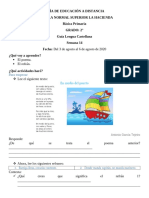 LENGUAJE Guía 14 Del 3-6 Agosto