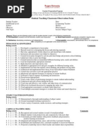 Student Teaching Classroom Observation Form