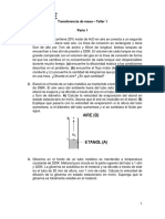 Taller 1 - Transferencia de Masa 2020 - II