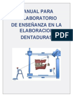 Manual de Laboratorio para La Elaboracion de Protesis Total