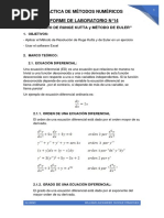 Informe de Laboratorio N°14 - Métodos Numéricos PDF